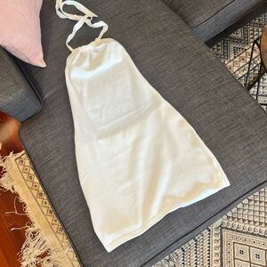 Open back halter neck swim coverup